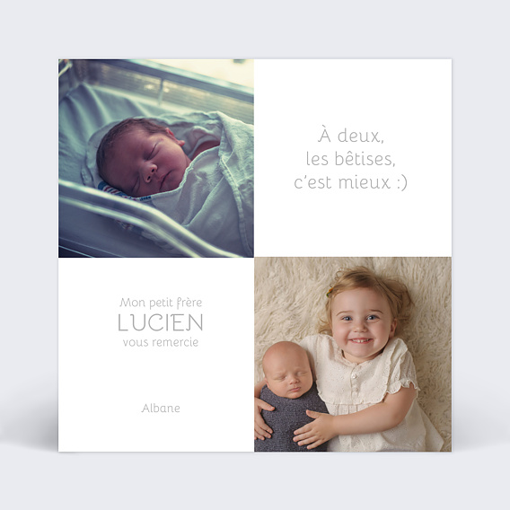 Remerciements Naissance Fratrie
