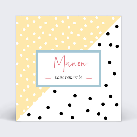 Remerciements Naissance Graphique chic