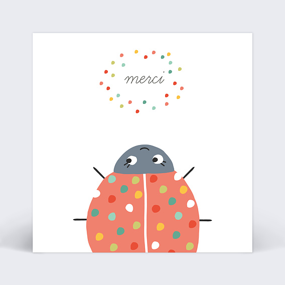Remerciements Naissance Jolie coccinelle