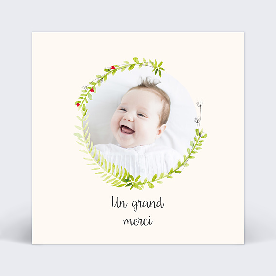 Remerciements Naissance Jolie ronde