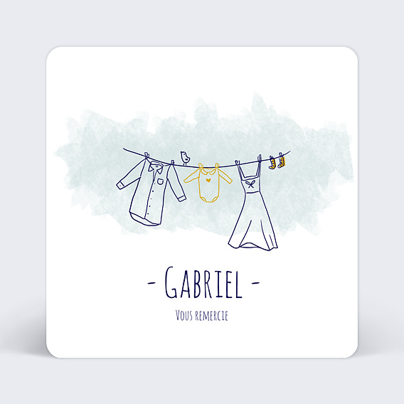 Remerciements Naissance Linge de famille