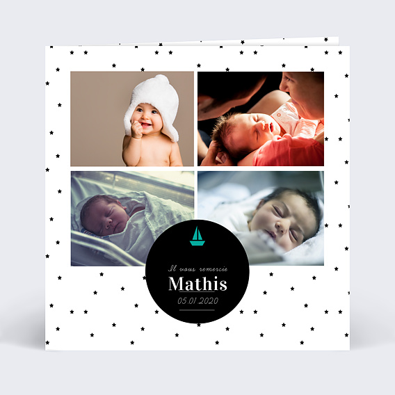 Remerciements Naissance Multi petites étoiles