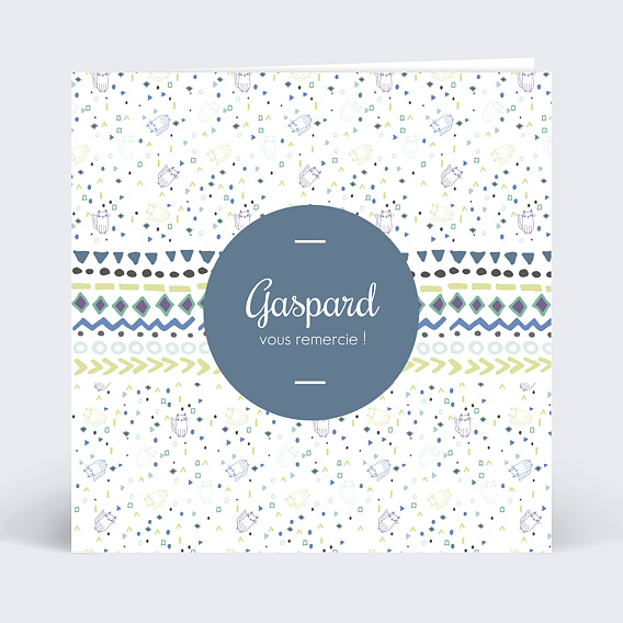 Remerciements Naissance Pastille Frise