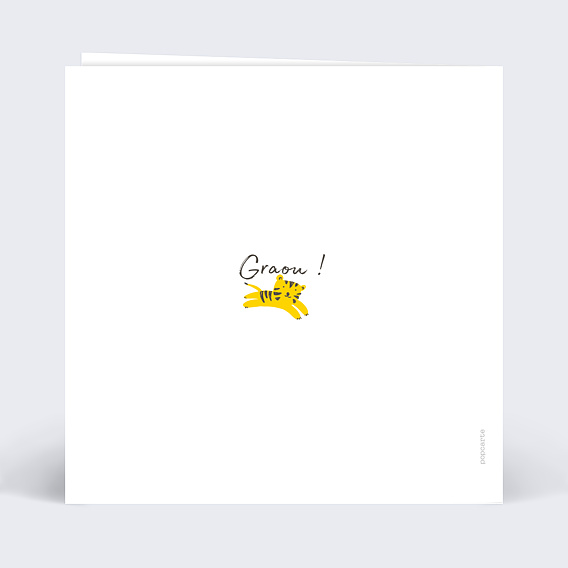 Carte remerciement naissance Graouu Verso