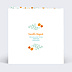 Carte remerciement naissance Liberty Orange Verso