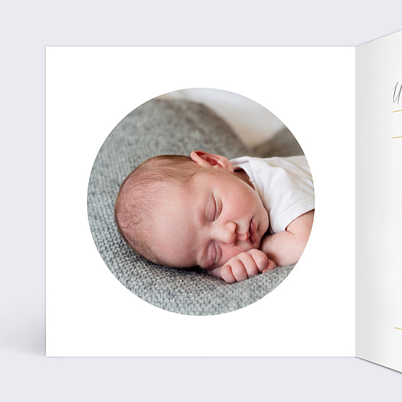 Remerciements Naissance Dorure Couronne Photo