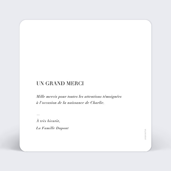 Remerciements Naissance Poussière d'Étoiles