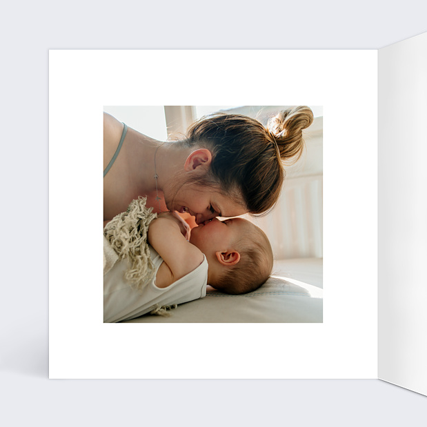 Carte de Remerciements de Naissance Fleurs Automnales Intérieur Gauche