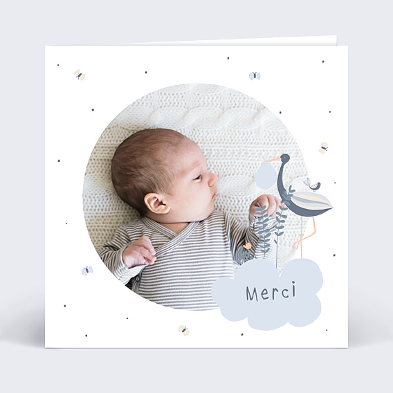 Remerciements Naissance Douce cigogne
