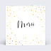 Carte remerciement naissance Dorure Pois Merci