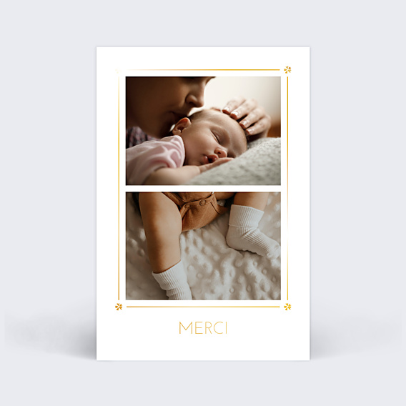 Remerciements Naissance Cadre Chic