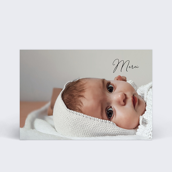 Carte remerciement naissance Ecriture