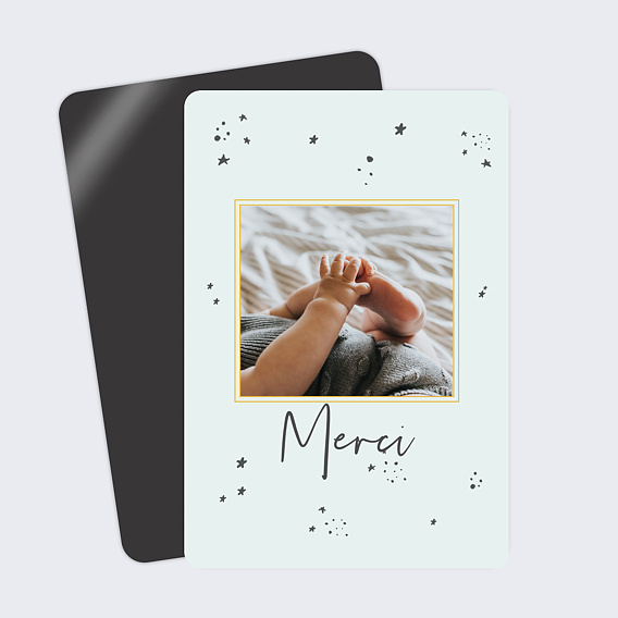 Carte remerciement naissance Jolies Étoiles