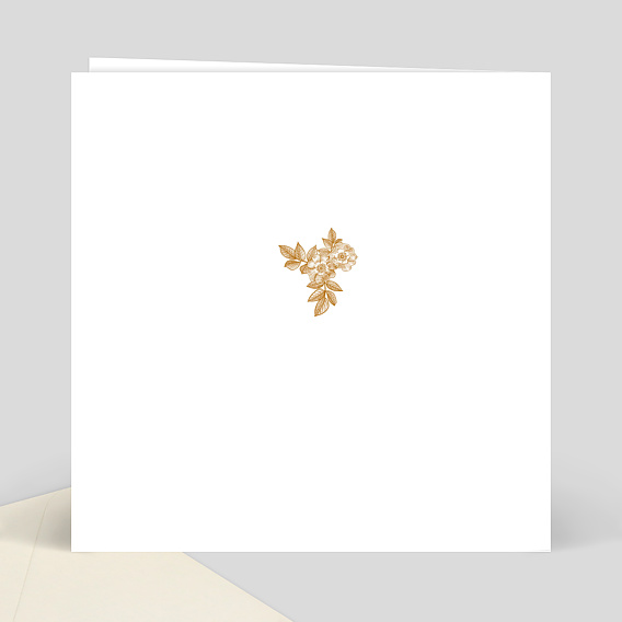 Carte remerciement naissance Découpe Baroque Verso