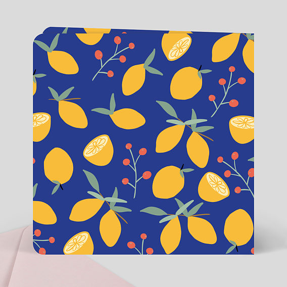 Carte remerciement naissance Fruits Mignons Verso