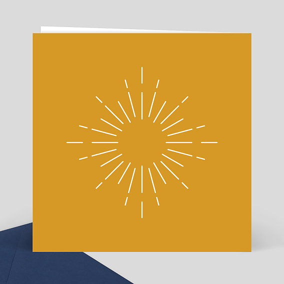 Carte remerciement naissance Ronde solaire Verso