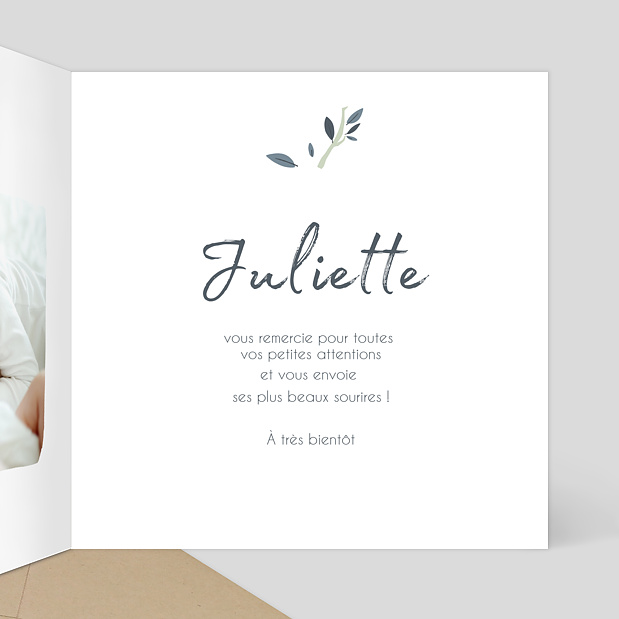 Carte de remerciements de naissance Wild animals Intérieur Droit