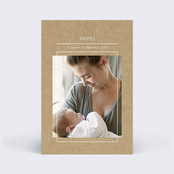 Remerciements Naissance Joli Kraft