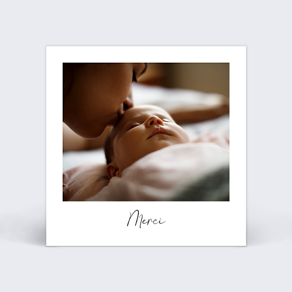 Remerciements Naissance Polaroïd Classique