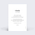Carte remerciement naissance Typographie Merci Verso