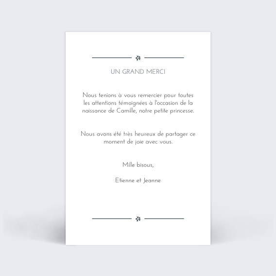 Remerciements Naissance Dorure Cadre Chic Multiphotos