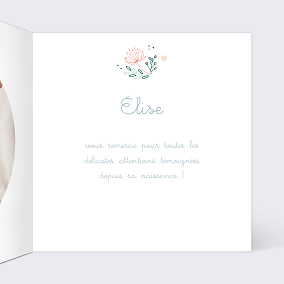 Remerciements Naissance Ronde de Fleurs