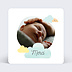 Carte remerciement naissance Nuages Doux Recto
