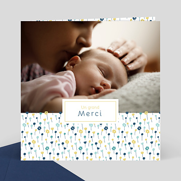 Remerciements Naissance Virtuels Parterre de fleurs