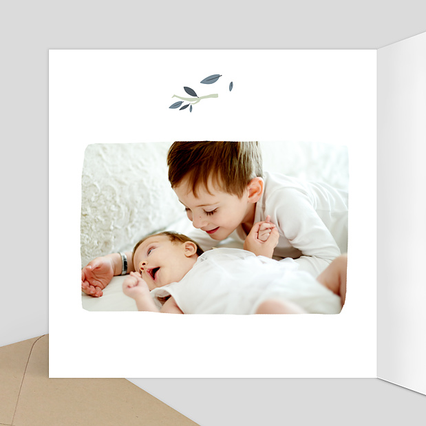 Carte de remerciements de naissance Wild animals Intérieur Gauche