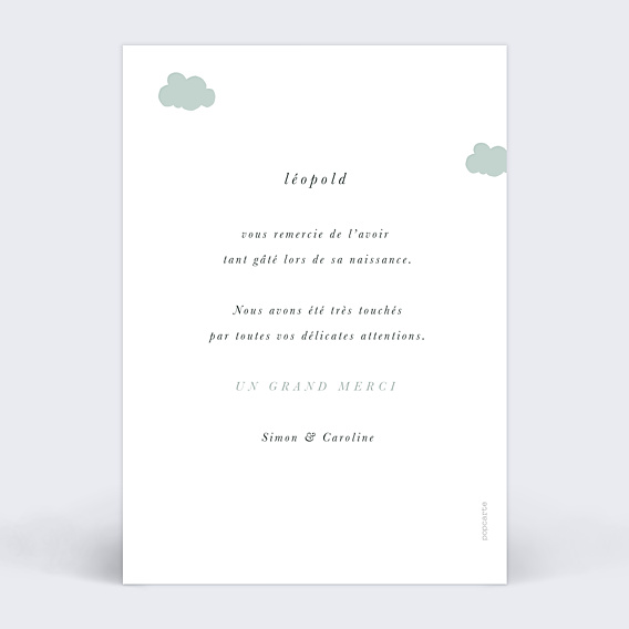 Remerciements Naissance Nuage