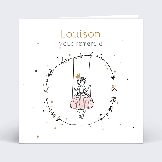 Remerciements Naissance Petite Princesse