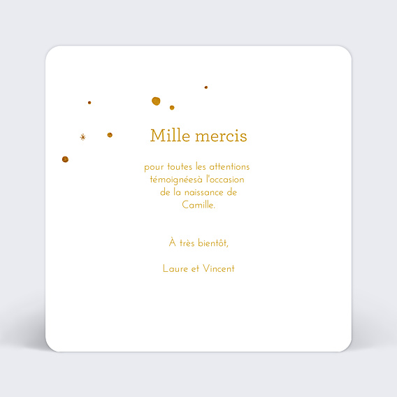Remerciements Naissance Golden Dots
