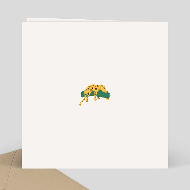 Carte de Remerciements de Naissance Tropical Verso