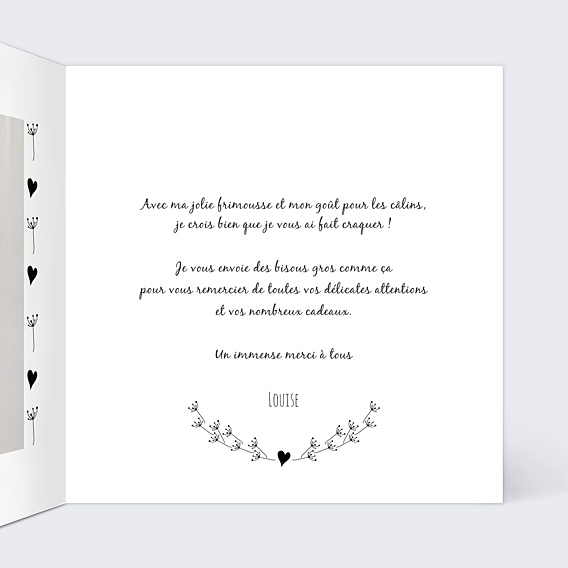 Remerciements Naissance Coeur Bucolique