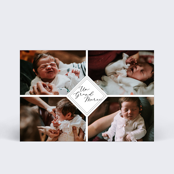 Remerciements Naissance Charme Classique