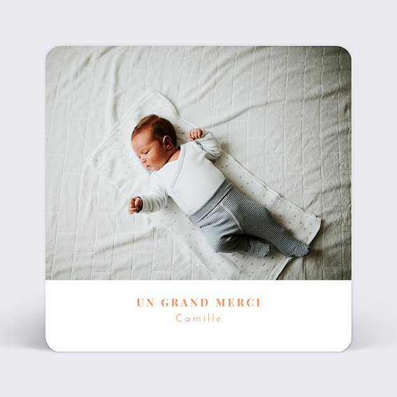Remerciements Naissance Simplicité