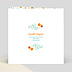 Carte remerciement naissance Liberty Orange Verso
