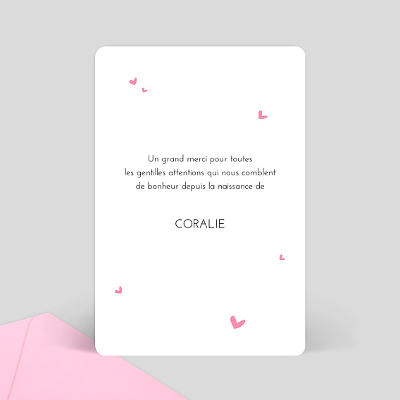 Remerciements Naissance Ciel rose