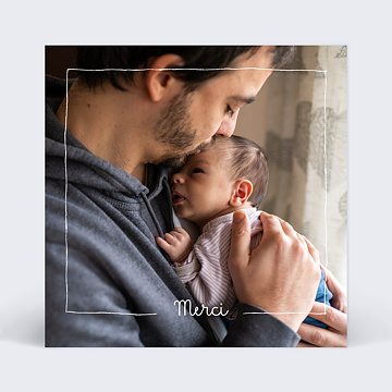 Remerciements Naissance Virtuels Cadre à la main