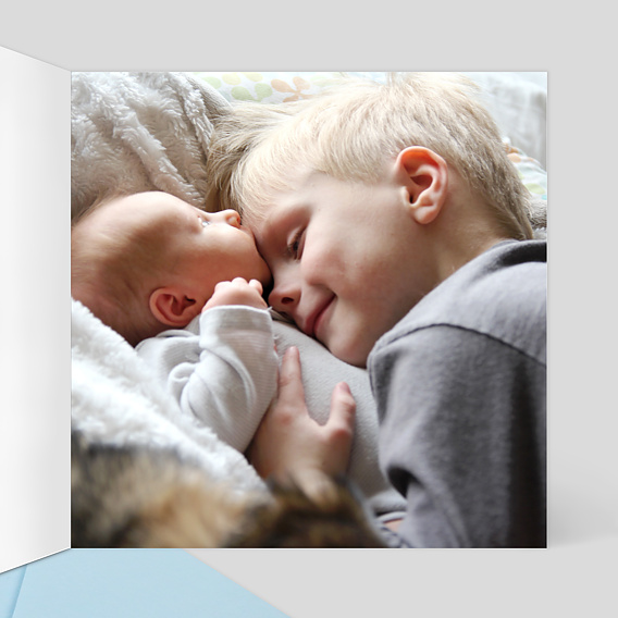 Carte remerciement naissance Dorure Pois Merci Intérieur Droit