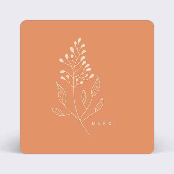 Remerciements Naissance Multi Fleurs Automnales