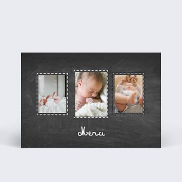 Remerciements Naissance Virtuels Ardoise & pointillés