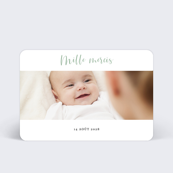 Carte remerciement naissance Cinematic I