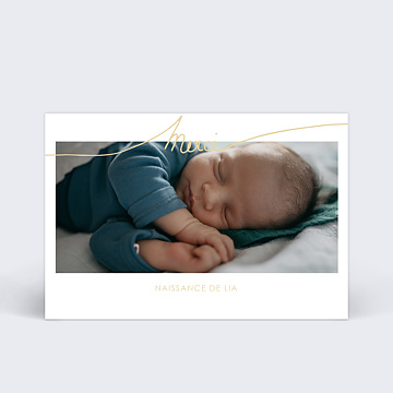 Remerciements Naissance Typographie chic