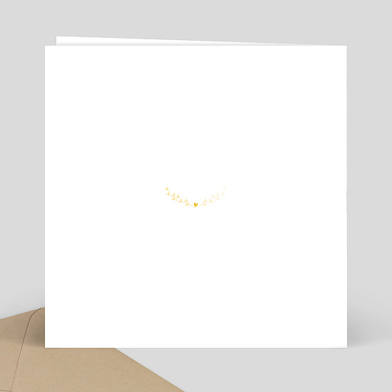 Carte remerciement naissance Coeur Bucolique Verso