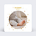 Carte remerciement naissance Golden Dots