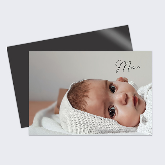 Carte remerciement naissance Ecriture
