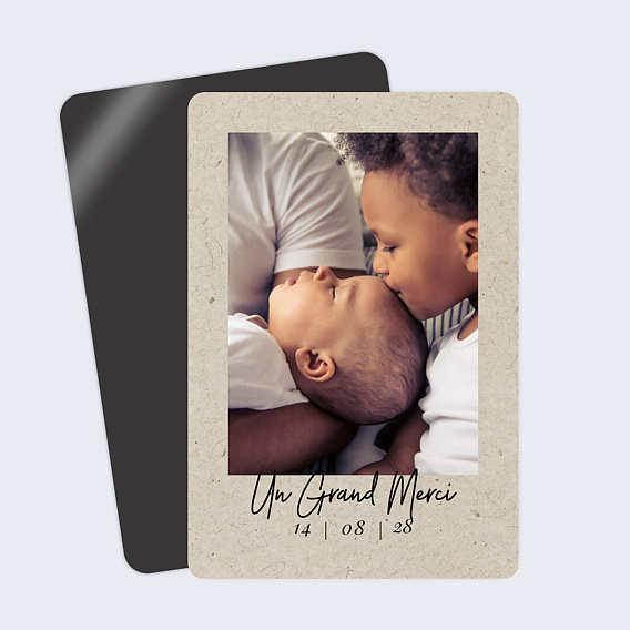 Carte remerciement naissance Esprit Chiné I