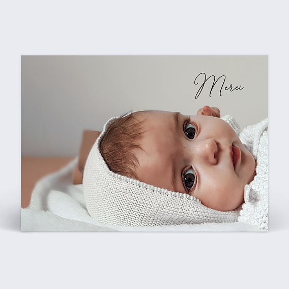 Carte remerciement naissance Ecriture