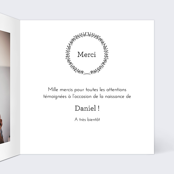 Remerciements Naissance Jolie Couronne